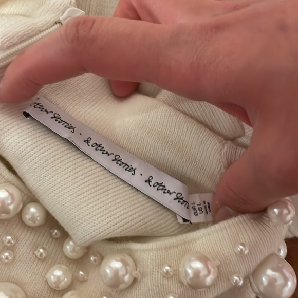 & Other Stories Oversized Pearl decoration knit sweater - Picture 5 of 5